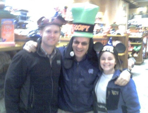 Phil, Ron and Sharon with Disney Hats